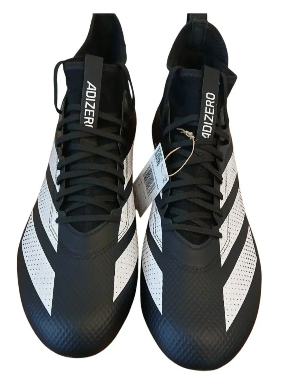 Adidas Adizero Impact Black/White Football Cleats Shoes IE1413 Men's‎ Size 8 NWT